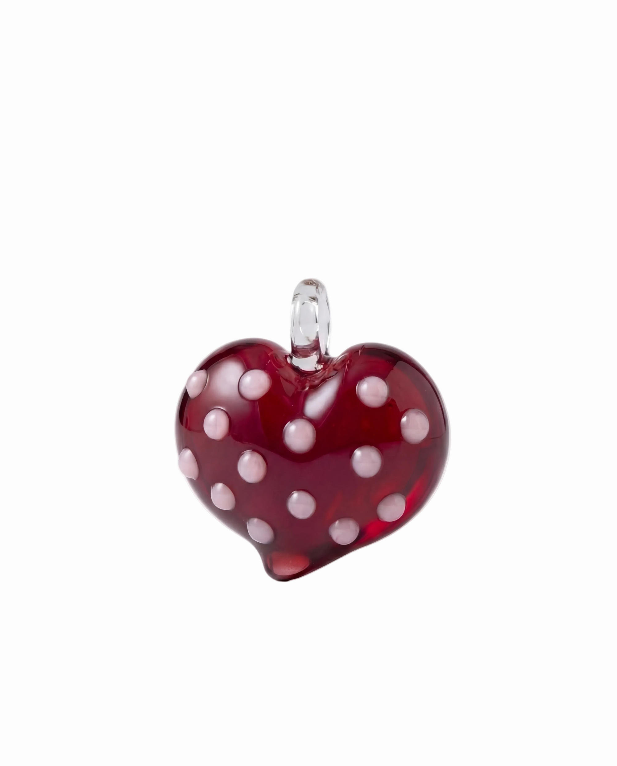 Pink Dots - Heart Charm